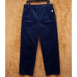 A.P.C. Pants Mens XL Navy Corduroy Drawstring Straight Leg Trouser VINCENT $335
